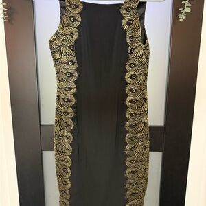 JAYGODFREY Black Dress with Gold Embellishments